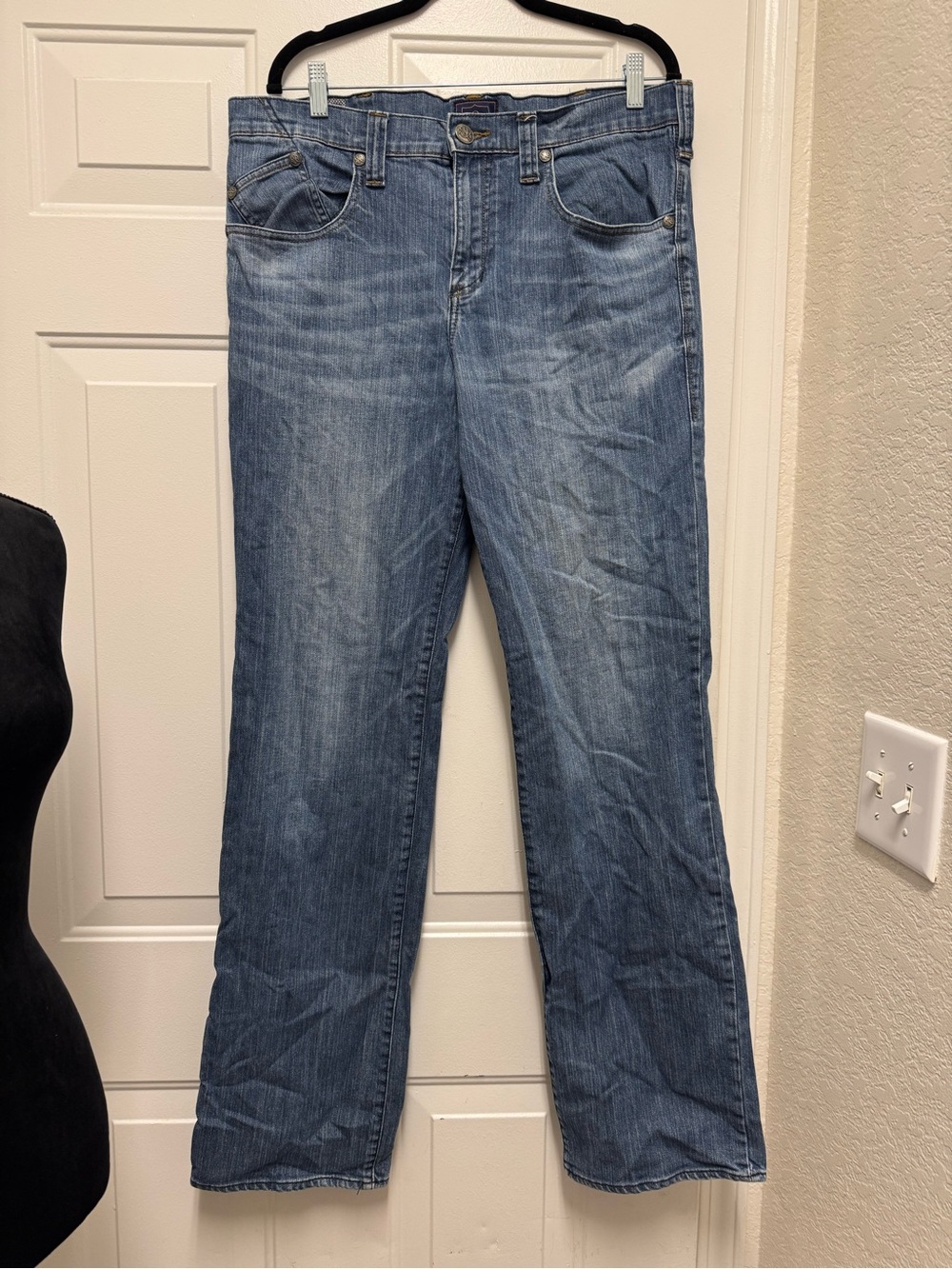 Rock & Republic Blue Denim Jeans with Gold Stitching Detail